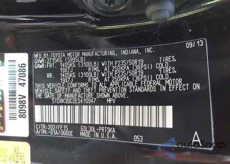 2014 Toyota Sienna Se 8 Passenger from USA, damaged, VIN 5TDXK3DC2ES410947